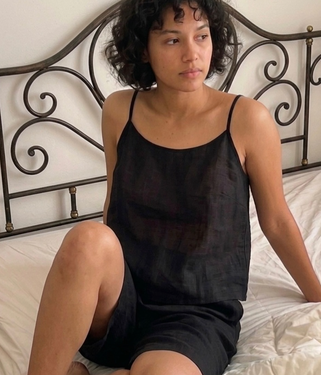 Wildflo Studio | Linen Camisole in Ink - Hey Jude