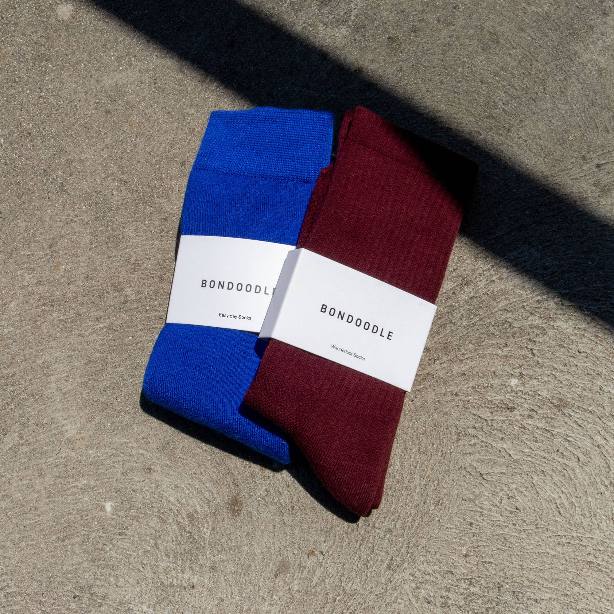 Bondoodle - Ribbed Sport Gym Crew Socks in Port Red - Hey Jude