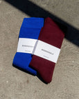 Bondoodle - Ribbed Sport Gym Crew Socks in Port Red - Hey Jude