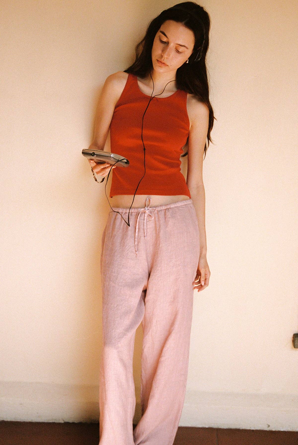 LA RELAXED | Linen Drawstring Pant in Dusty Rose - Hey Jude