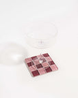 Subtle Art Studios | Glass Tile Coaster in Mixed Berry