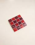 Subtle Art Studios | Glass Tile Coaster in Mixed Red