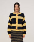 Carmen Says | Butter + Navy Alpaca Striped Cardigan
