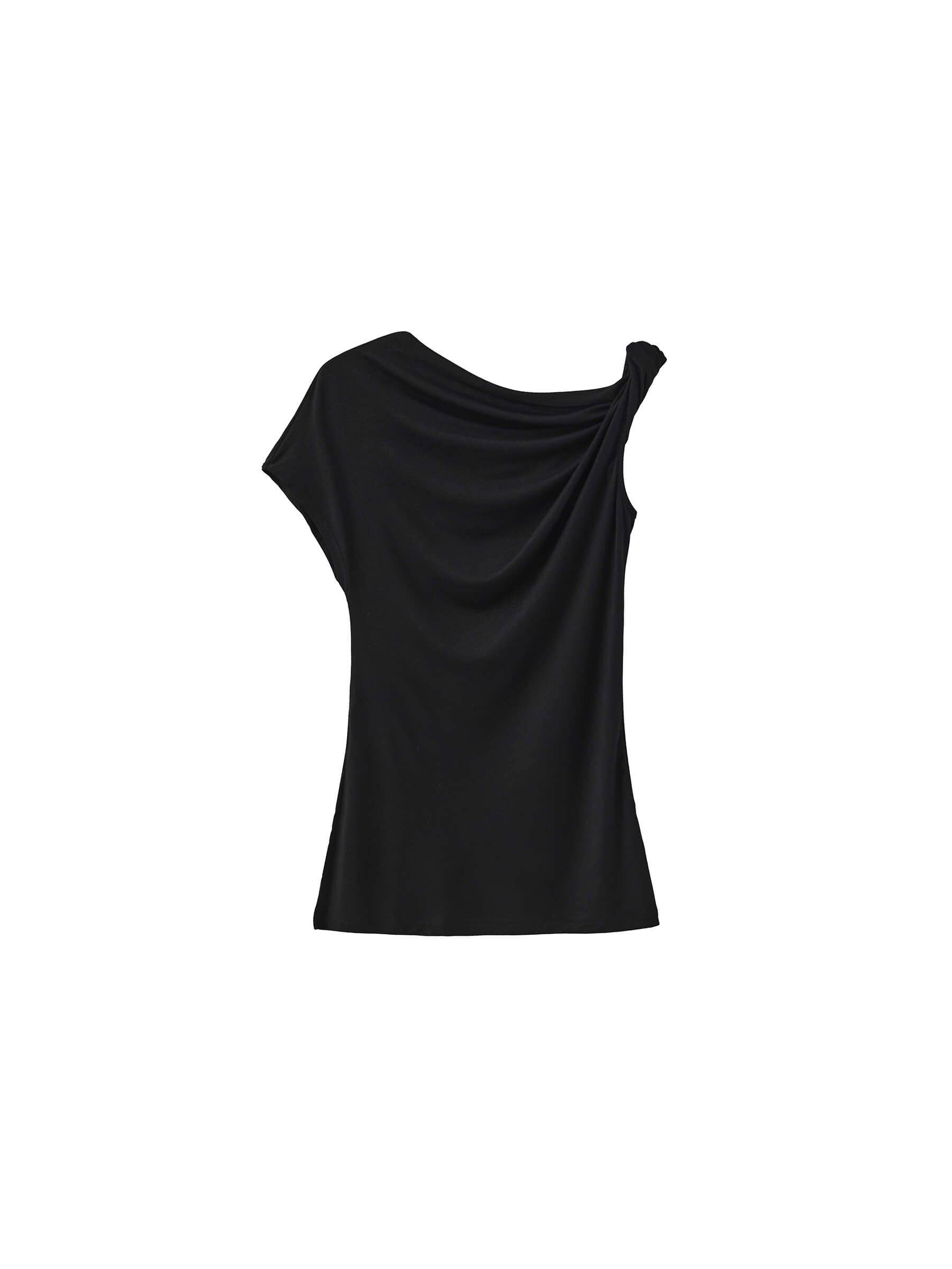 CUBIC - Slim-Fit One-Shoulder T-Shirt: Black / UN - Hey Jude