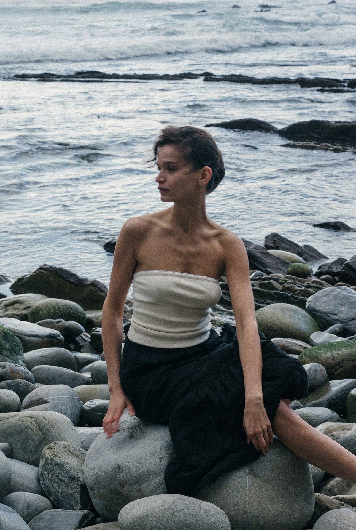 LA RELAXED - Pointelle Tube Top: Creme / S - Hey Jude