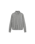 Cubic | Wool Funnel Neck Knit Cardigan in Gray