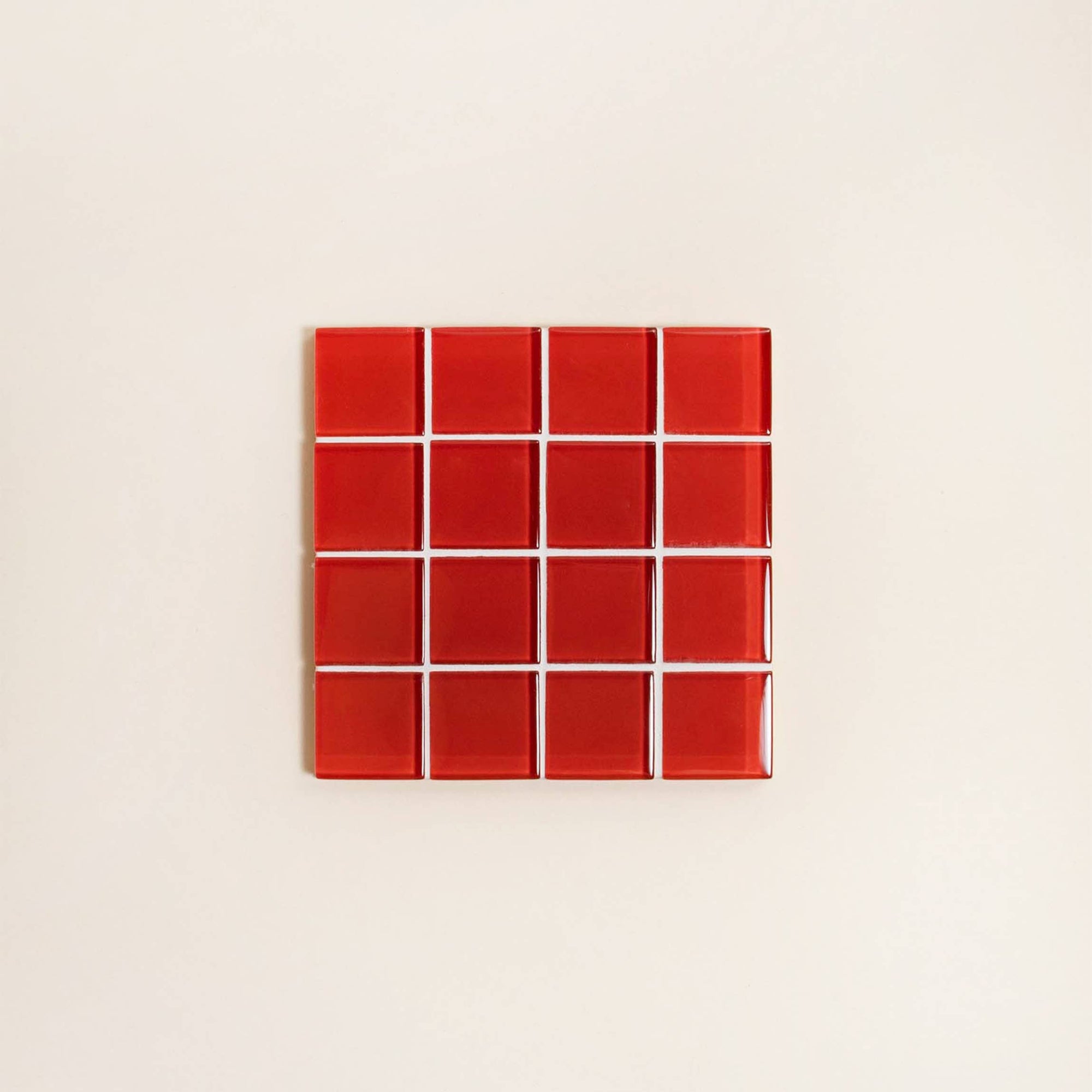 Subtle Art Studios | Glass Tile Coaster in Apple - Hey Jude