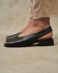 Lonza | Gloss Block Sandal in Black - Hey Jude