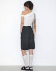 CUBIC - Slim-Fit One-Shoulder T-Shirt: White / UN - Hey Jude