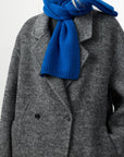 CUBIC | Minimalist Wool, Alpaca + Silk Coat in Smoke Gray