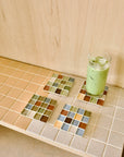 Little M | Glass Tile Coaster Set in Earth