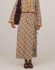 Carmen Says | Brown Willow Plaid Wrap Skirt
