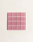 Subtle Art Studios | Glass Tile Coaster in Pink - Hey Jude