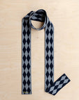 TBCo | Merino Wool Skinny Scarf in Charcoal Harlequin