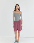 Deiji Studios | Half Linen Shorts in Brick
