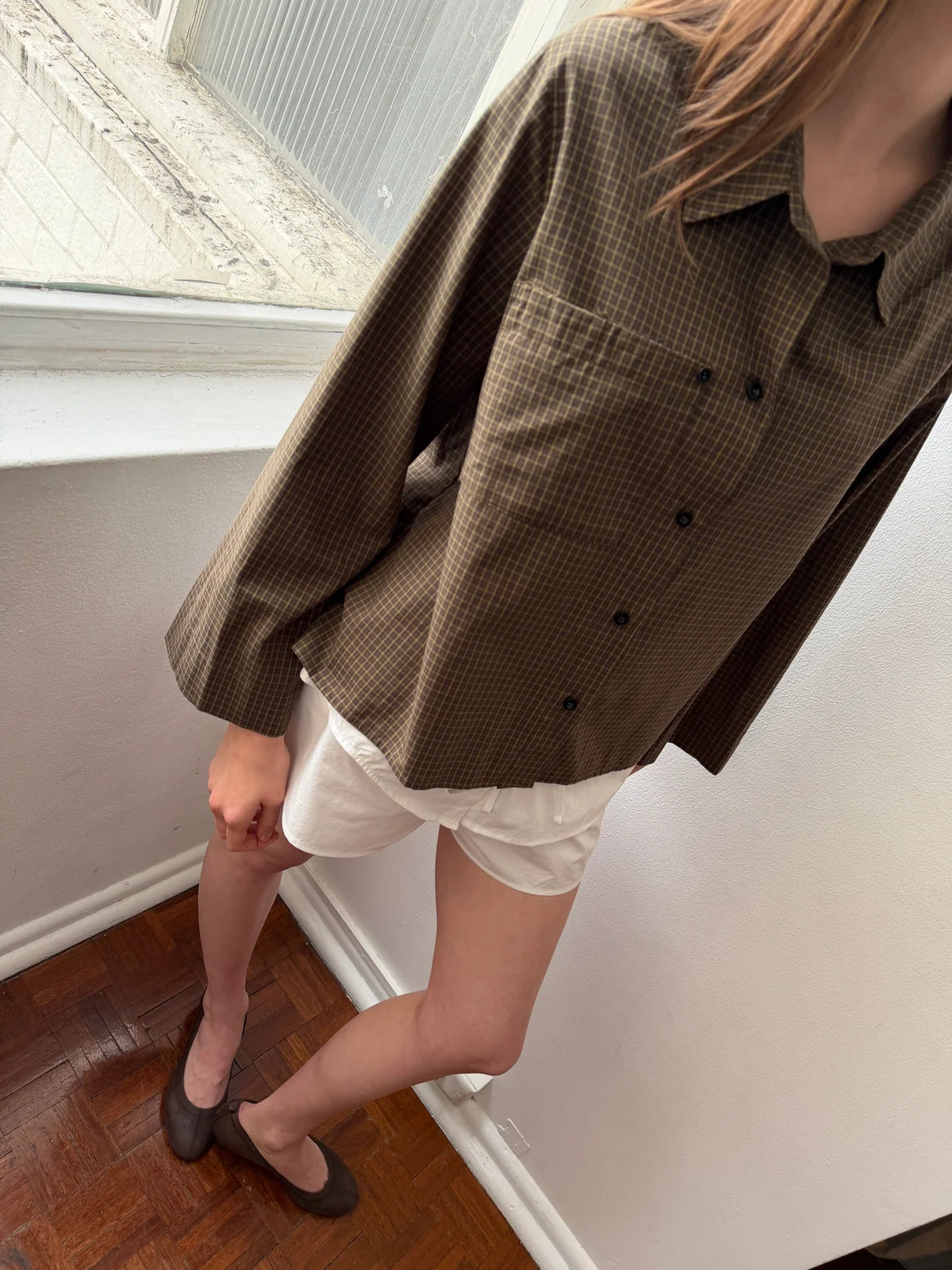 Deiji Studios | Button Pocket Shirt in Garden Check