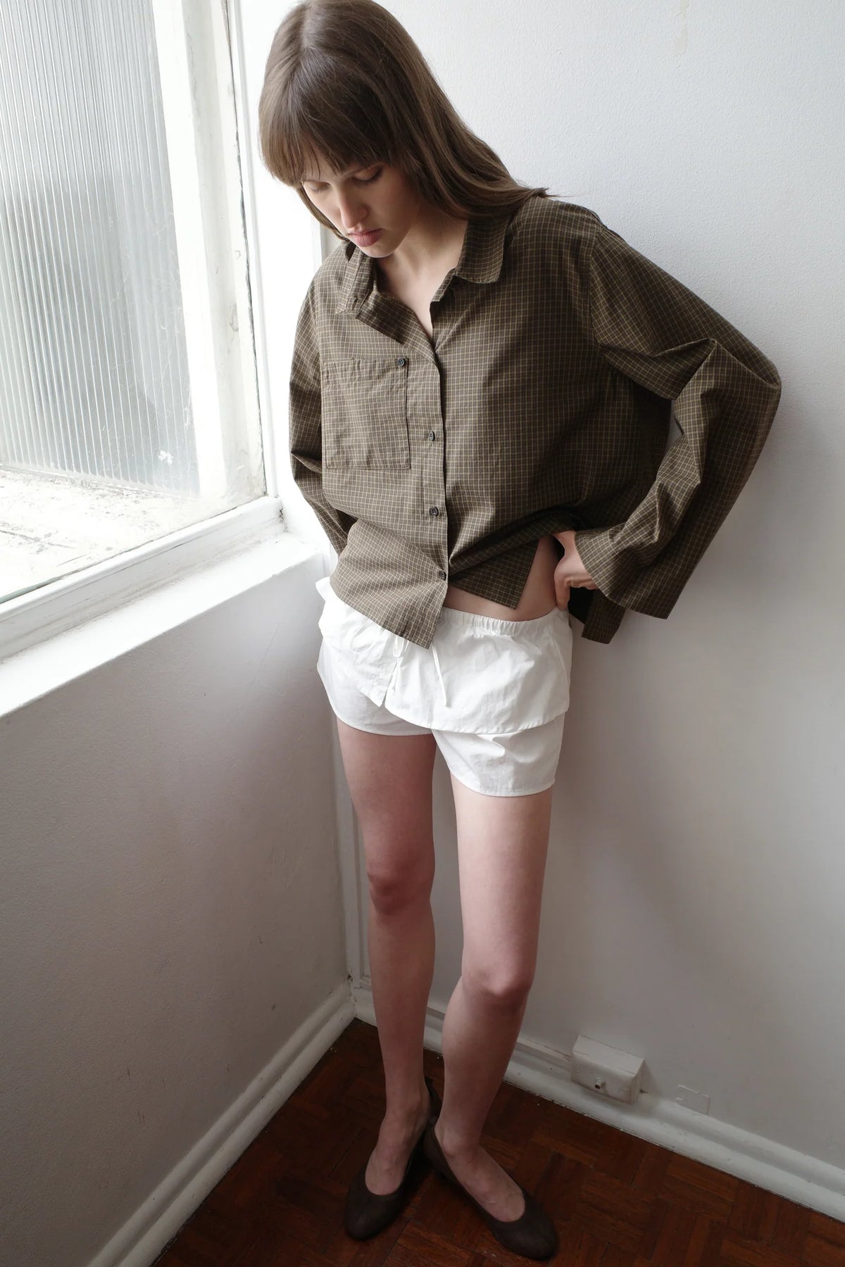 Deiji Studios | Button Pocket Shirt in Garden Check
