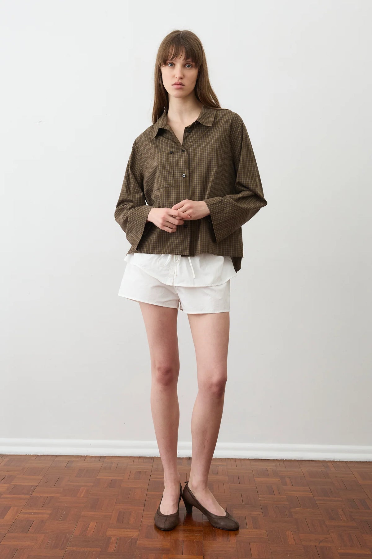 Deiji Studios | Button Pocket Shirt in Garden Check