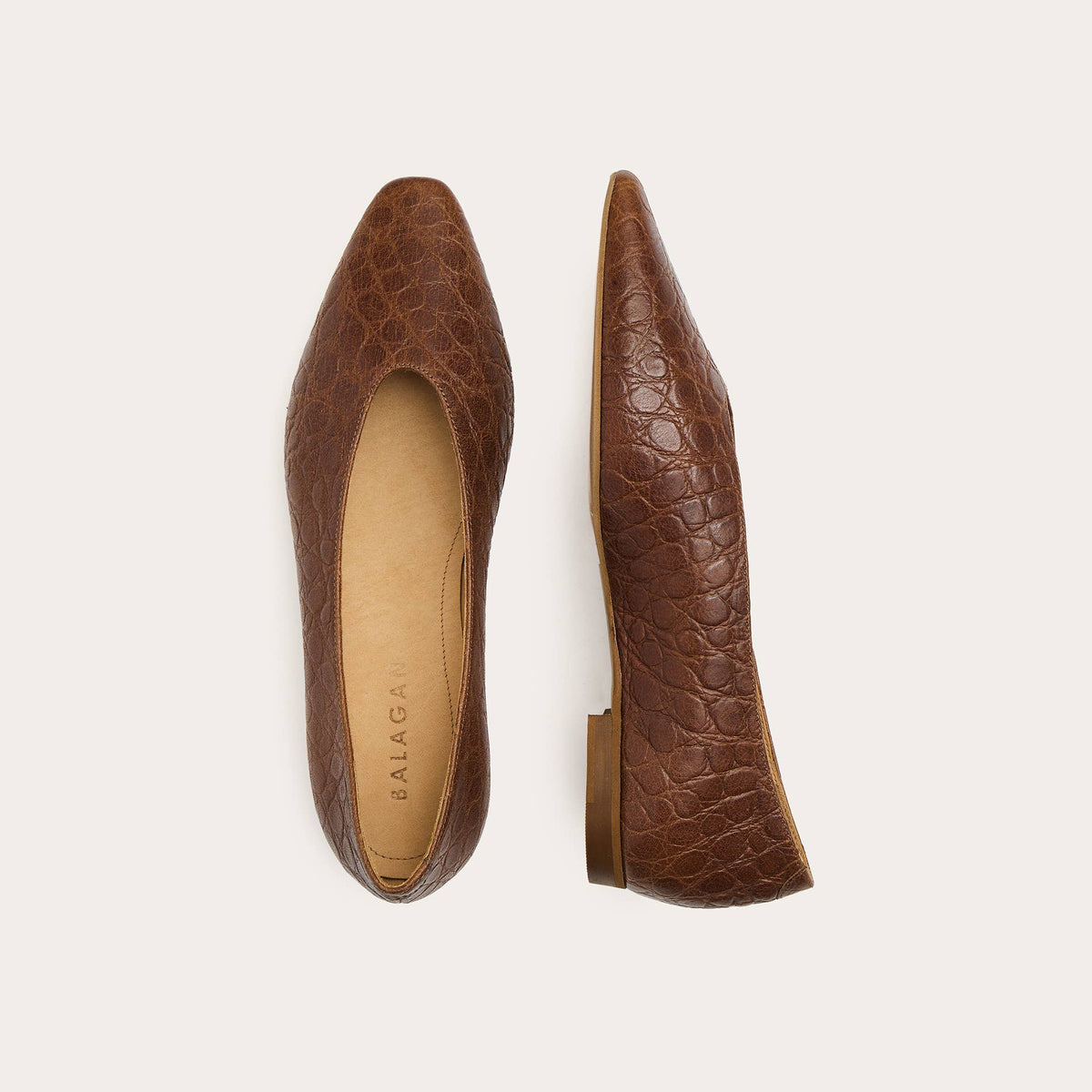 Balagan Studio | Mila Ballerina in Brown Alligator