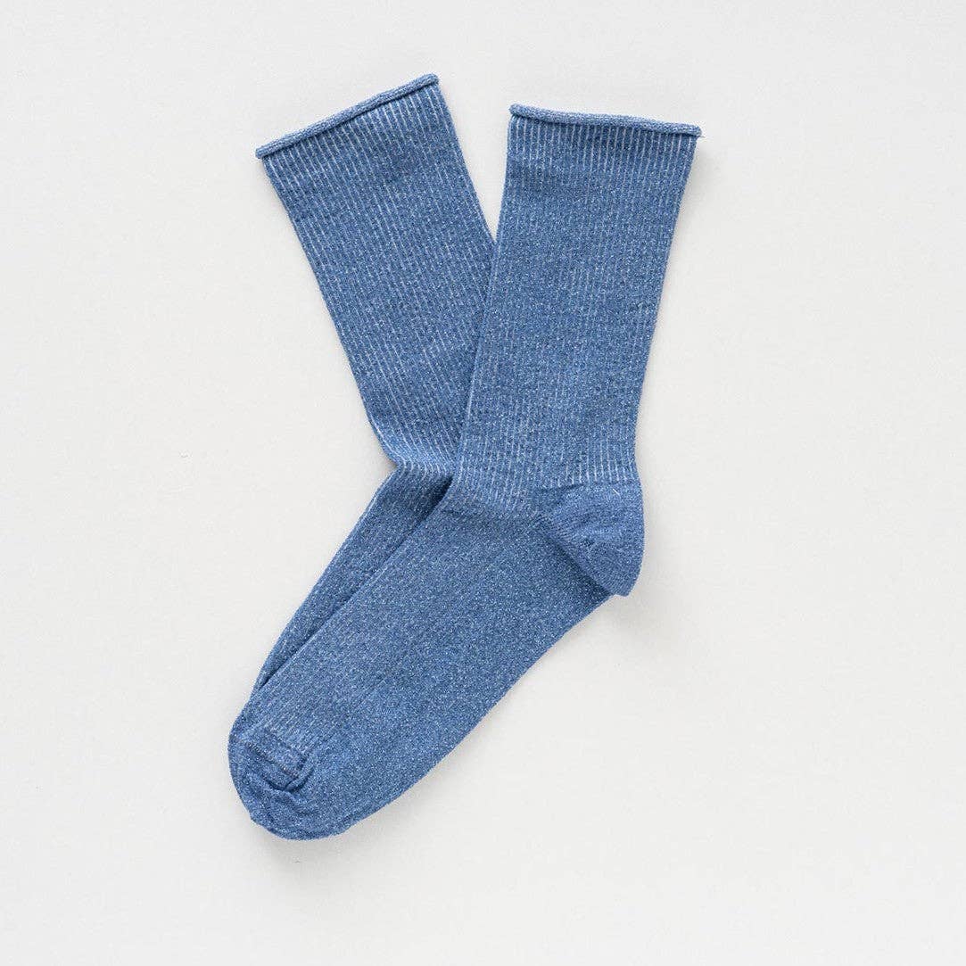 KLUE - KLUE Glitter Lurex socks in eco-friendly Lyocell | Mineral Blue: 36-40 - Hey Jude