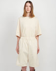 Ashley Rowe | Baggy Cotton Denim Jorts in Cream