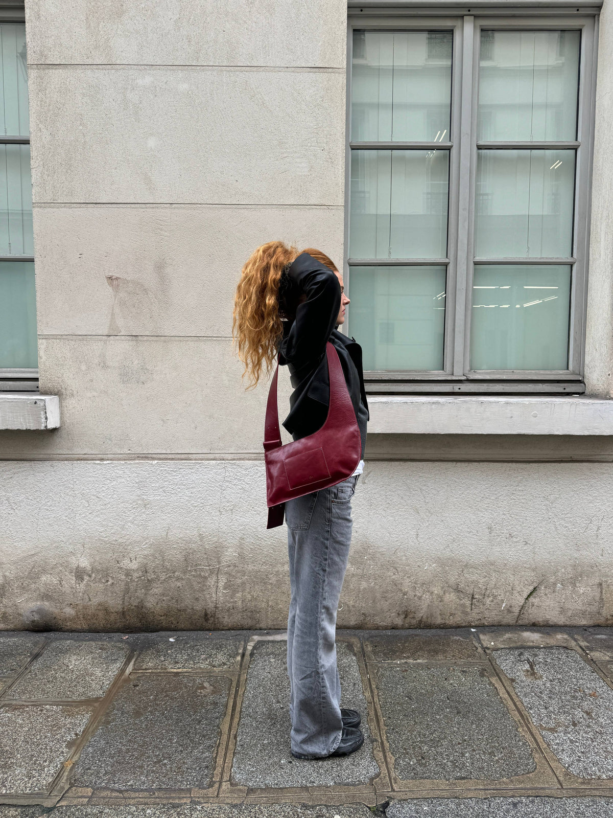 Mas1 | Bruna Leather Crossbody in Garnet
