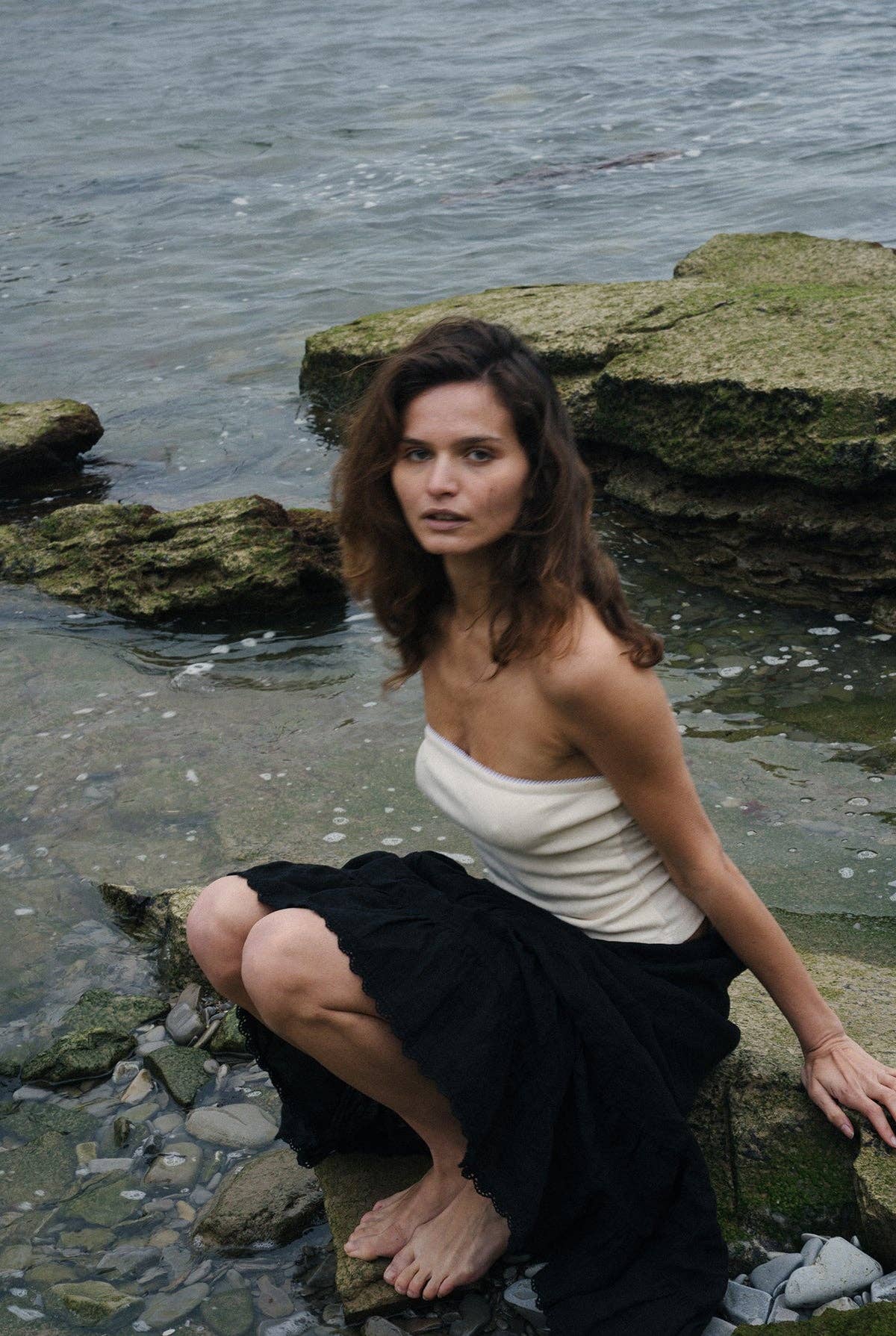 LA RELAXED - Pointelle Tube Top: Creme / S - Hey Jude