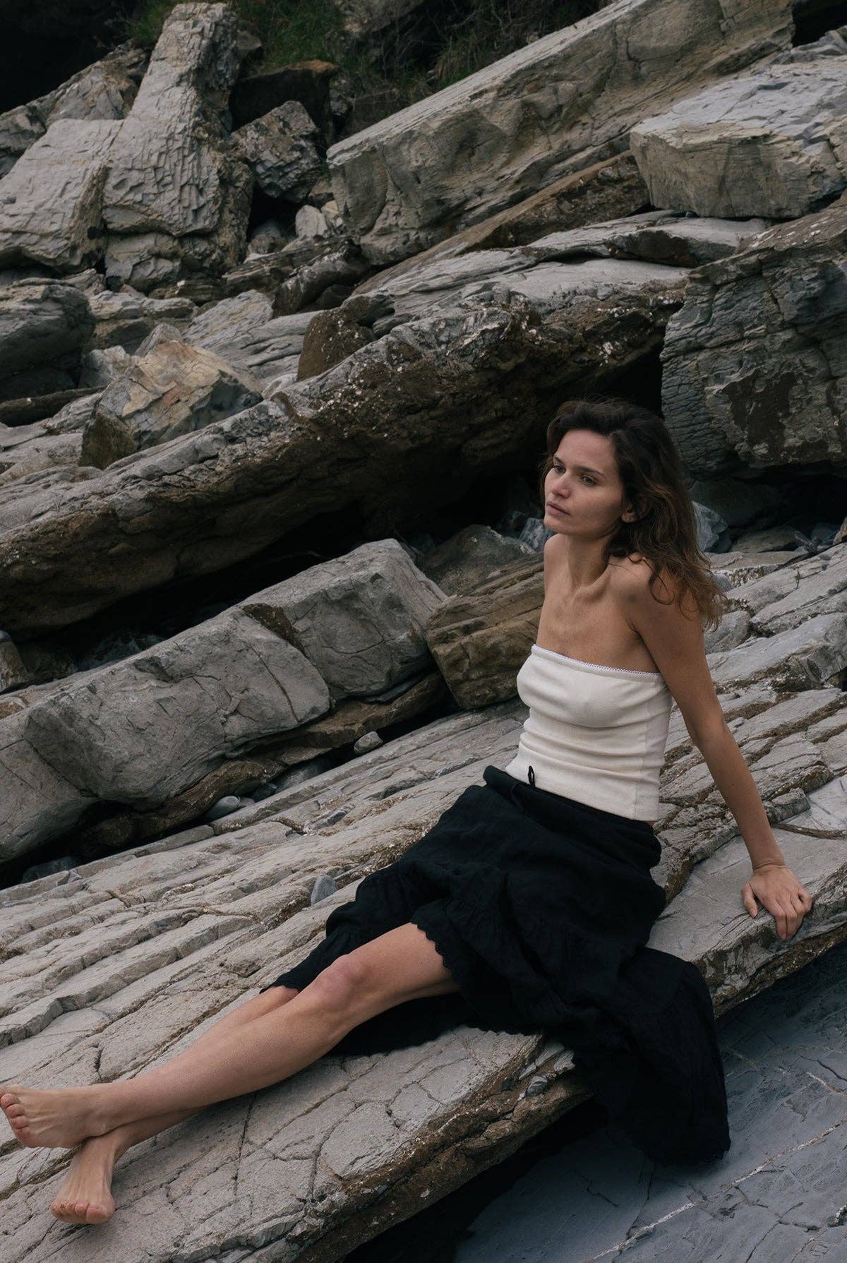 LA RELAXED - Pointelle Tube Top: Creme / S - Hey Jude