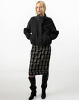 CUBIC | Relaxed Wool Cropped Jacket in Dark Grey