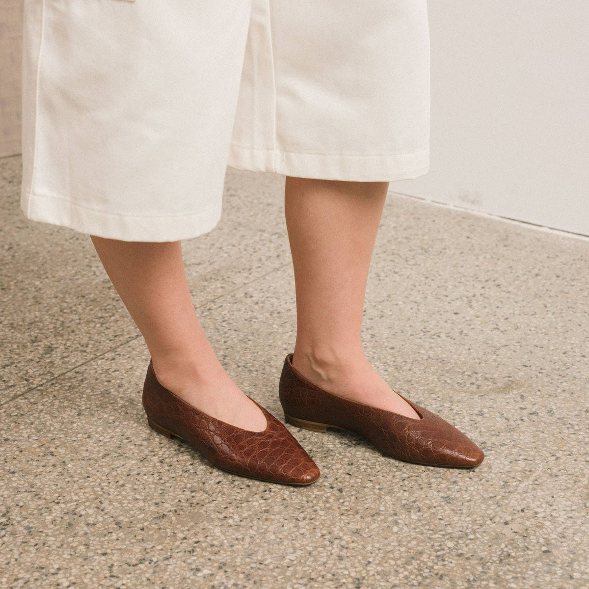 Balagan Studio | Mila Ballerina in Brown Alligator