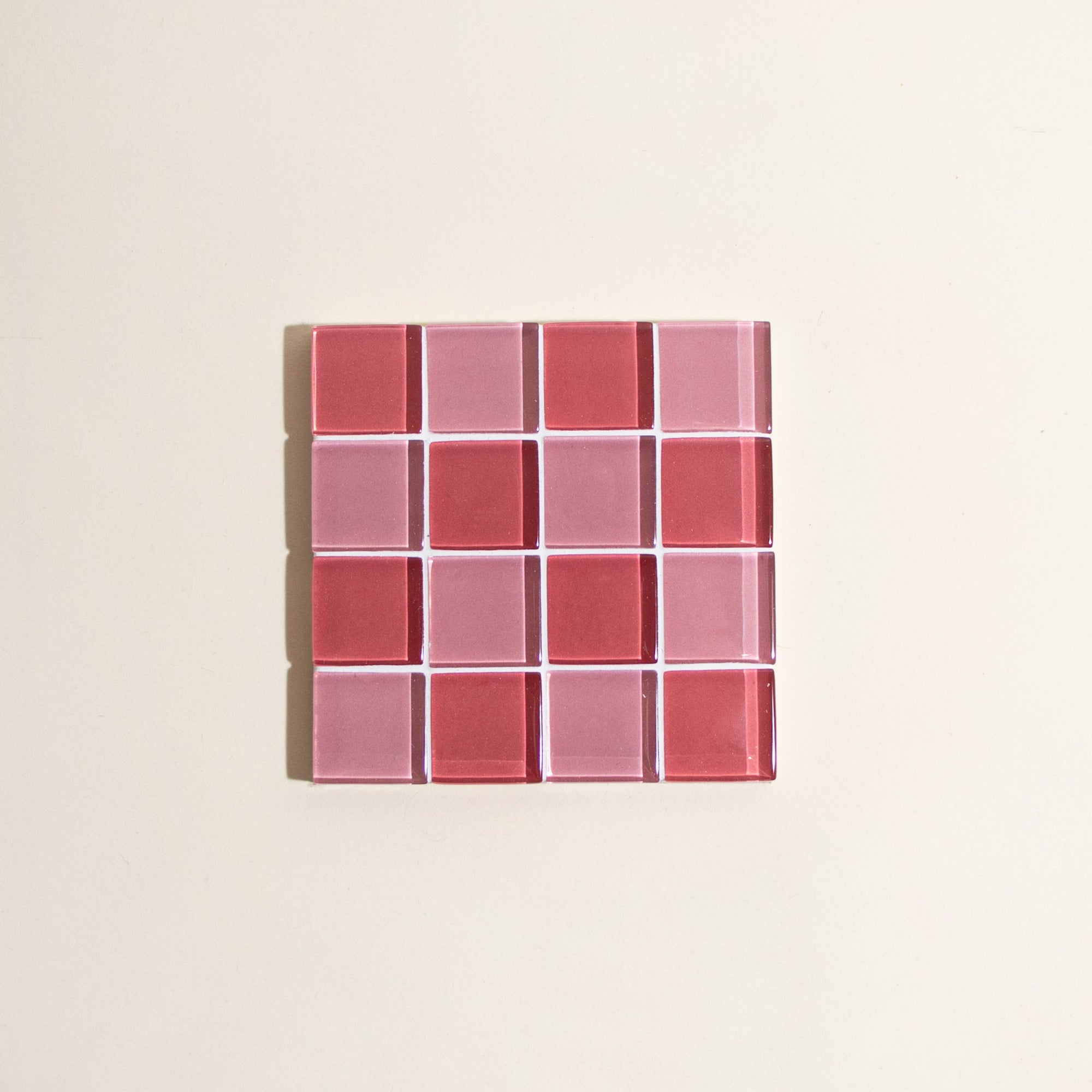 Subtle Art Studios | Glass Tile Coaster in Cotton Candy - Hey Jude