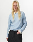 CUBIC | Wool Relaxed Crewneck Sweater in Sky Blue
