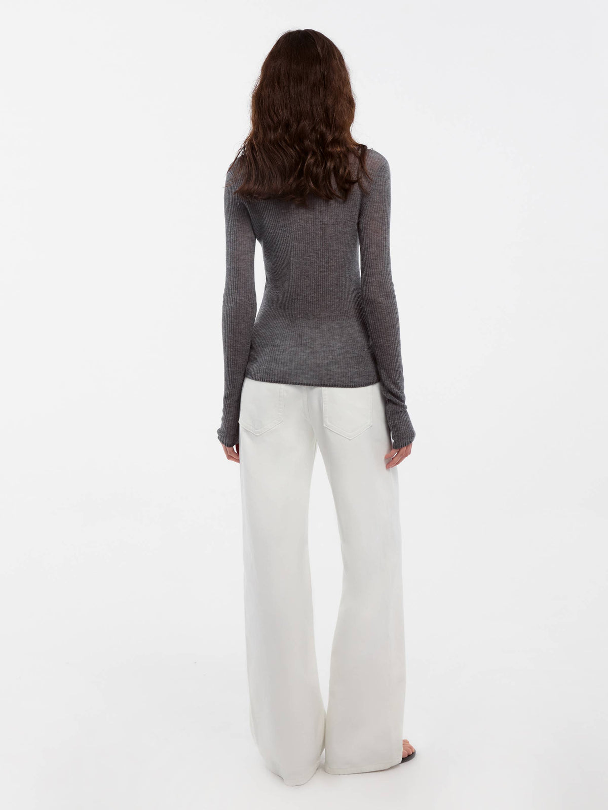 Cubic | Wool Knit Top in Gray