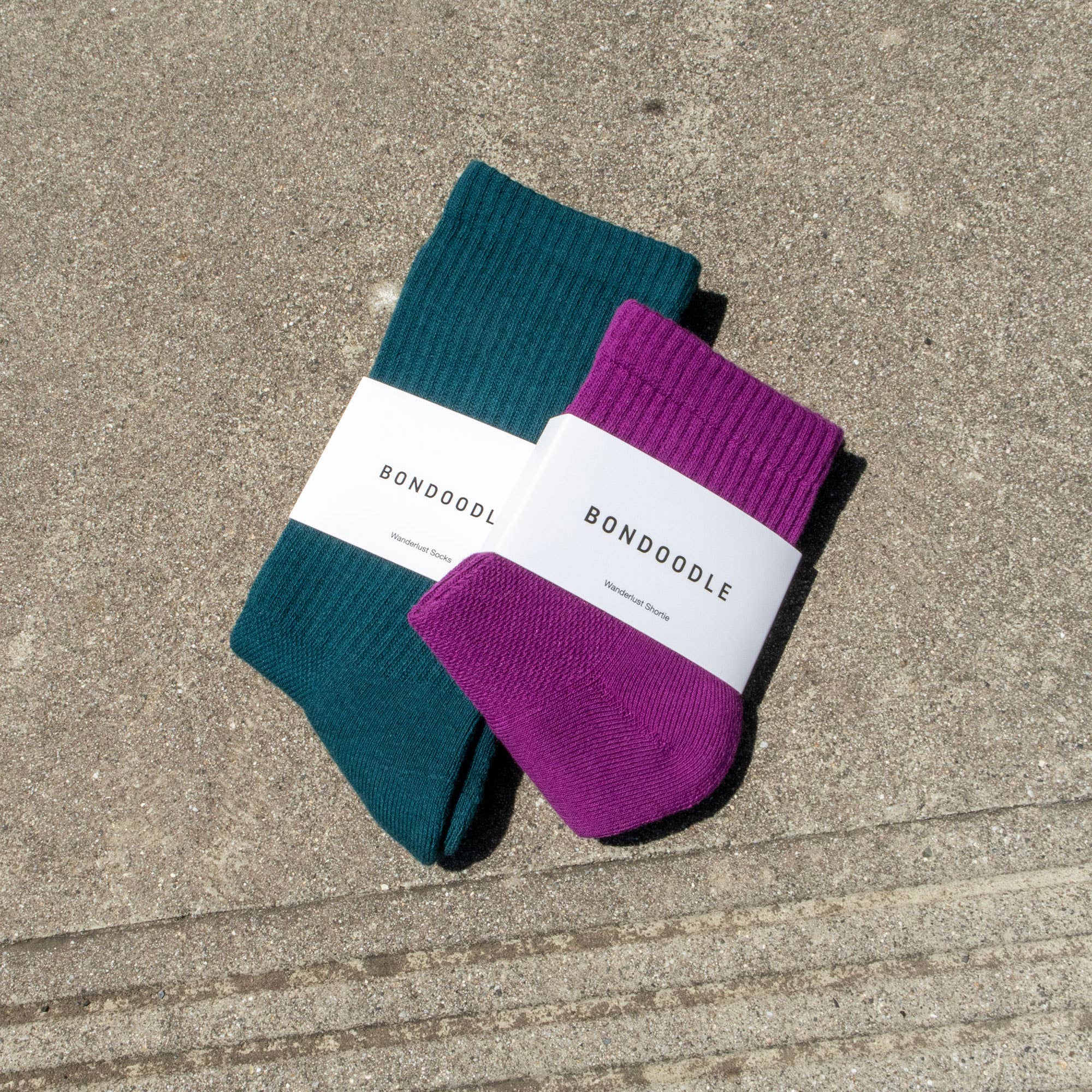 Bondoodle - Short Ribbed Sport Ankle Socks in Raspberry Pink - Hey Jude
