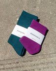 Bondoodle - Short Ribbed Sport Ankle Socks in Raspberry Pink - Hey Jude