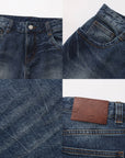 CUBIC - CUBIC Washed Denim Knee-Length Shorts: Blue / S - Hey Jude