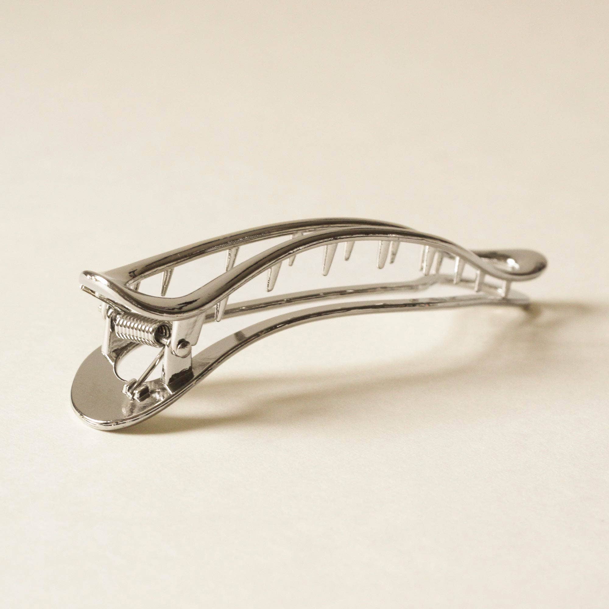 nar&#39;sha | Long Silver Metal Hair Clip