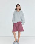 Deiji Studios | Half Linen Shorts in Brick