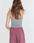 Deiji Studios | Half Linen Shorts in Brick