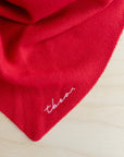 TBCo | Merino Triangle Scarf in Red