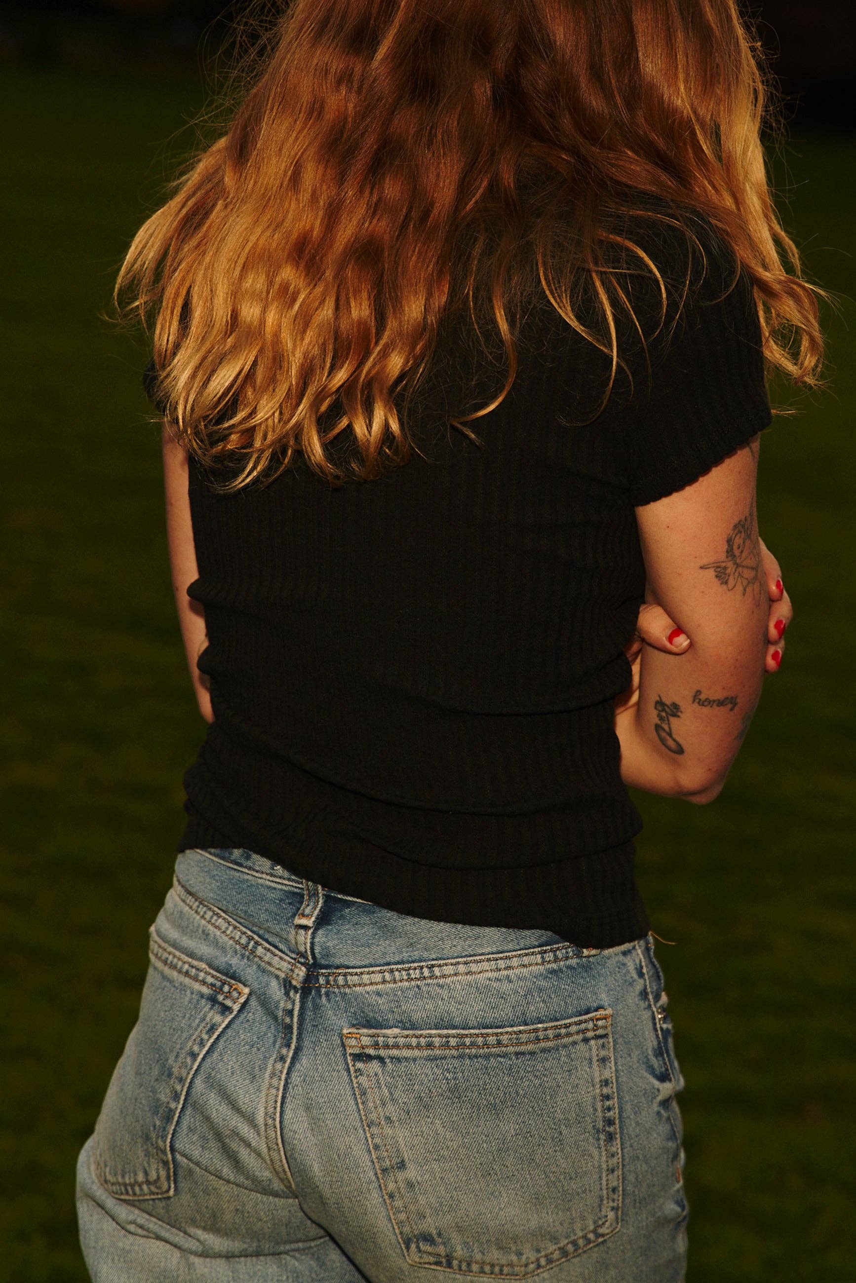 LA Relaxed | Pointelle Tee in Black
