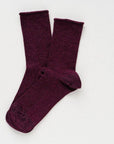 KLUE - KLUE Glitter Lurex socks in eco-friendly Lyocell | Burgundy wine: 36-40 - Hey Jude