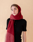 TBCo | Lambswool Oversized Scarf in Burgundy Wave