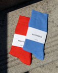 Bondoodle - Everyday Cotton Crew Socks in Tomato Red - Hey Jude