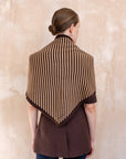 TBCo | Large Merino Triangle Scarf in Camel Stripe