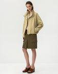Cubic | Utility Funnel Jacket in Khaki