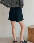 a.ren | Linen Easy Shorts in Black