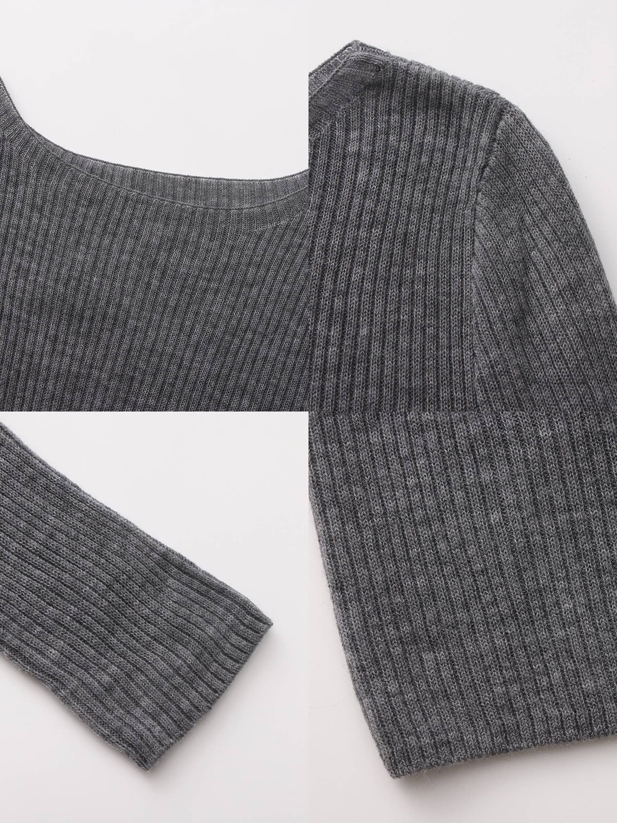 Cubic | Wool Knit Top in Gray