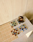 Little M | Glass Tile Coaster Set in Earth