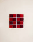 Subtle Art Studios | Glass Tile Coaster in Mixed Red